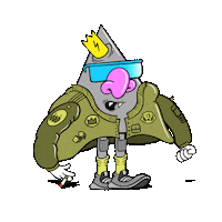 ronthekiller cartoon cool walking smoking Sticker