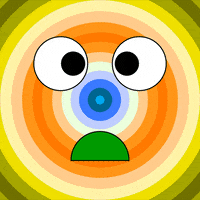 Art Cross Eyed GIF by Jen Stark