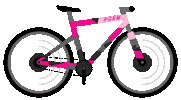twintype sport fashion pink bike Sticker