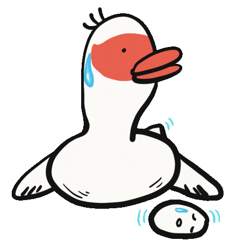 Juwin giphyattribution tired duck uh Sticker