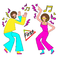 firstsakiz party disco first dans Sticker