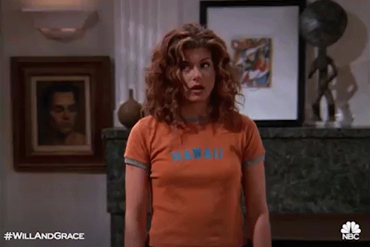 shocked debra messing GIF by Will & Grace