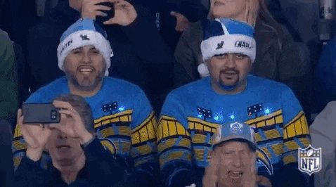 Football Christmas GIF by Los Angeles Chargers