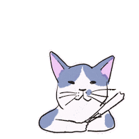 猫 応援 Sticker by 河童堂