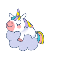 Unicorn Sleeping Sticker by Hooray Studios