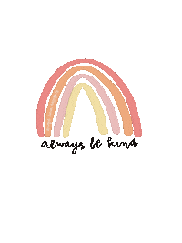 angieluciadesigns rainbow kindness be kind be nice Sticker