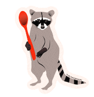 Panda Raccoon Sticker by Splendid Spoon