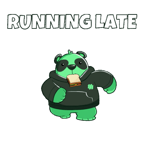 Running Late What Time Is It Sticker by SuperVerse