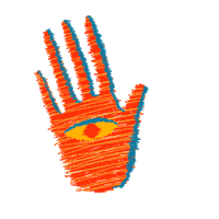 joyhartonoss hello hi hand eye Sticker