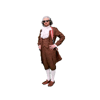 Posing Founding Father Sticker