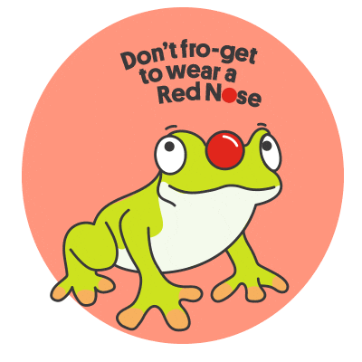 Red Nose Day Tongue Sticker by Red Nose Australia