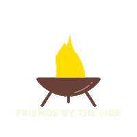 Campfire Bonfire Sticker by YellaWood