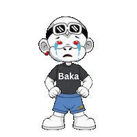 White Monkey Red Earring Sticker by Zhot