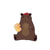 sneepsnorp3d cute bear black bear kawaii bear sneepsnorp3d Sticker