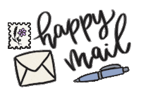 peachpoppy_co letters mail pen script Sticker