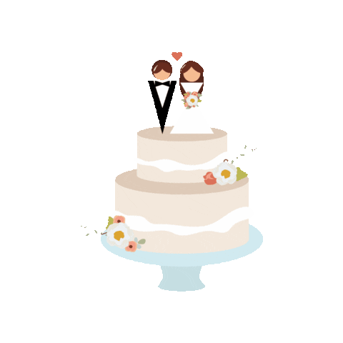 daihana giphygifmaker wedding cake bride Sticker