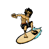 surf surfing Sticker by popaisnack