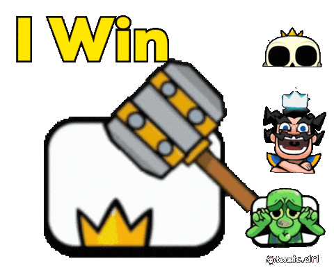 Toxic1334 winner giphycreatortest clash royale i win Sticker
