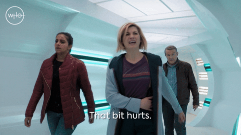 that hurts the doctor GIF by Doctor Who