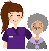 quatraCare love family health purple Sticker