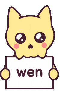 skellycats kawaii wen Sticker