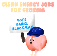 Vote Early Georgia Peach Sticker by Creative Courage