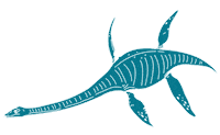 Sea Monster Illustration Sticker by Otago Museum