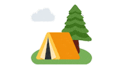 emojivid emoji camping emojivid places Sticker