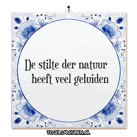Reflectie Natuur Sticker by Tegelspreuken.nl