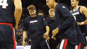 GonzagaBulldogs dancing basketball huddle gonzaga GIF