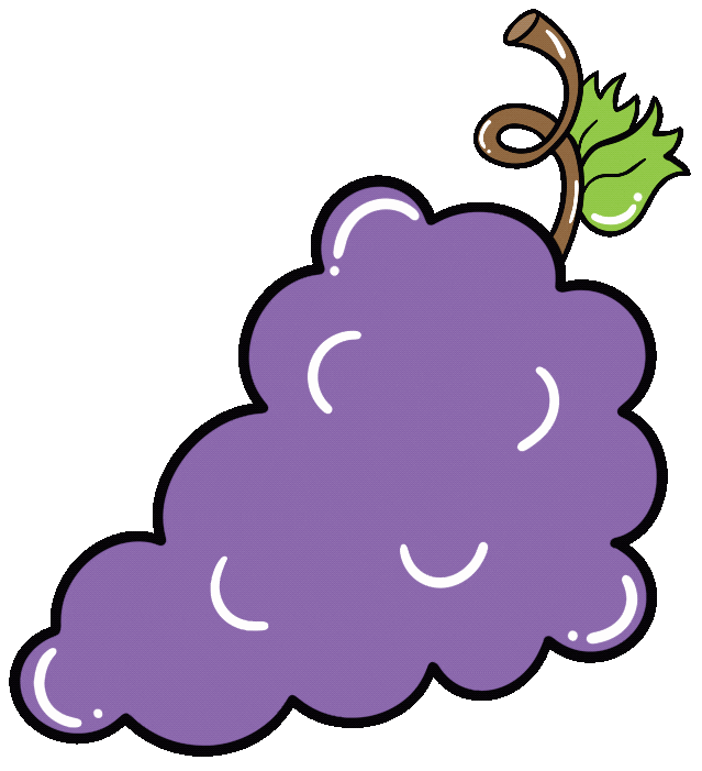 Fruit Uva Sticker by Natalie Michelle Watson