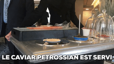 le caviar est servi GIF by Petrossian