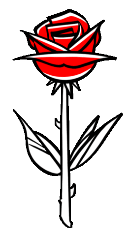 BLXKMNTN giphyupload red rose tattoo Sticker