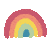 chloebohannon happy rainbow pastel sketch Sticker