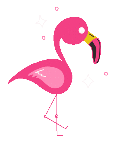 Pink Flamingo Summer Sticker