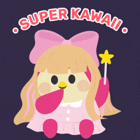 finchcare cute kawaii wink bird GIF