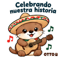 Fiesta Sombrero Sticker by Otto the Otter by GleeSpace