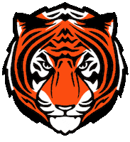 Ensworth mask covid tiger roaring Sticker