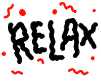 Relax Lettering Sticker