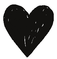 Black Heart Love Sticker