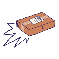 Carton Expedition Sticker by agence.intrepide