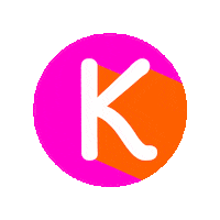 Pink Orange Sticker