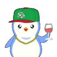 Like A Boss Cheers Sticker by Pudgy Penguins