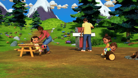 Dance Camping GIF by Moonbug