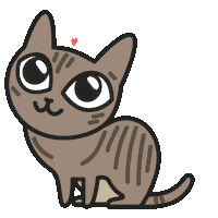 Cat Love Sticker by Vucka