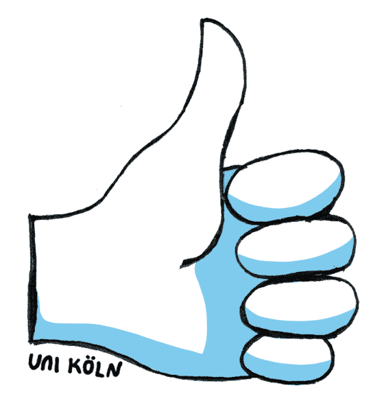 Thumbs Sticker by Universität zu Köln