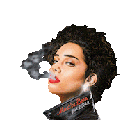 atlantic records smoking Sticker by Big Beat Records