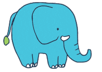 Elephant Sticker by caloola