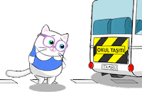 Back To School Cat Sticker by Tambu Klavye