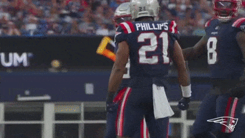 High Five Adrian Phillips GIF by New England Patriots